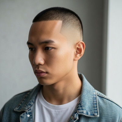 Asian Buzz Cut Fade