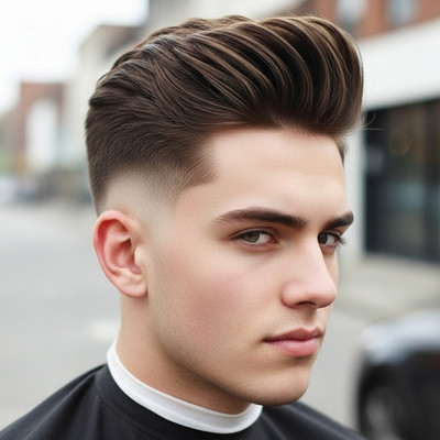 Brush Back with Burst Fade: Slicked Styles and Height-Adding Techniques for Polished, Pomade-Finished Looks