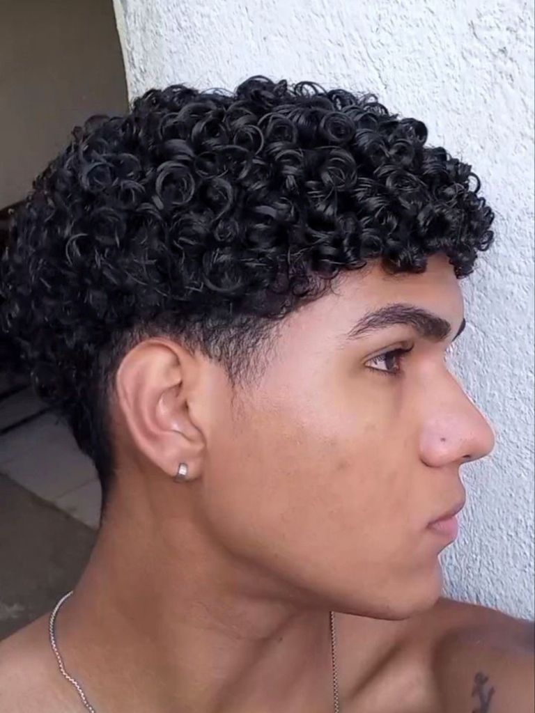 Curly Blowout Fade