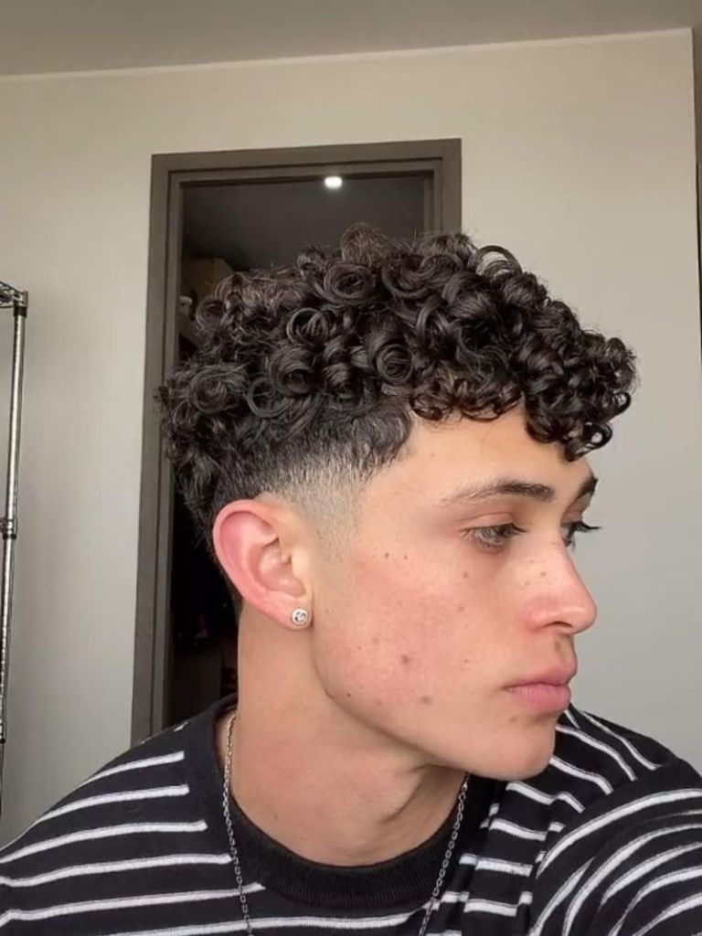 Curly Mullet Fade