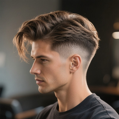 Flowing and Textured with Burst Faded Sides Dynamic Flows and Natural Textures for Modern, Effortless Appeals