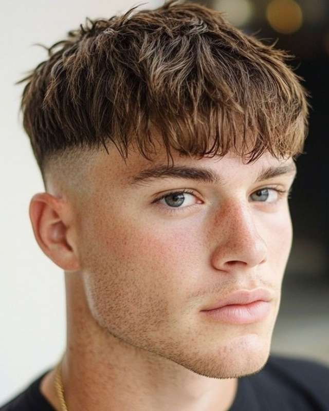 French Crop with Mid Taper & Textured Fringe