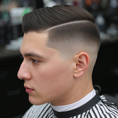 Hard Side Part with Low Taper Fade
