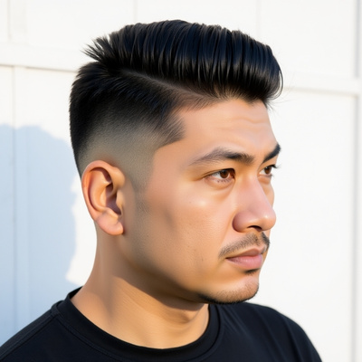 Hard Side Part with Taper Fade
