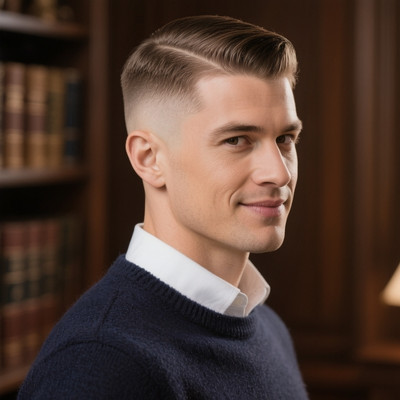 Ivy League with Low Fade