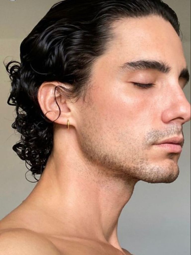 Long Brushed Back Curls