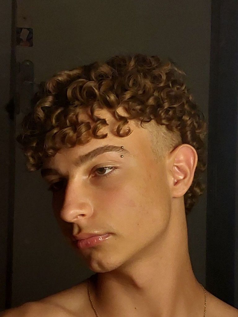 Long Curly Fringe with Short Sides