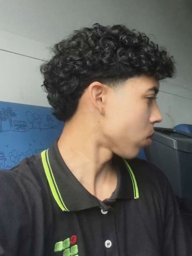 Long Curly Hair Fade