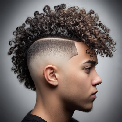 Long Fringe with Burst Fade and Shaved Design: Dramatic Fringes and Artistic Patterns for Trendsetting Expressions