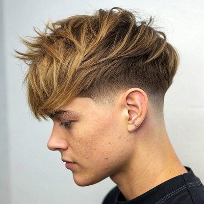 Long Textured Fringe with Mid Fade