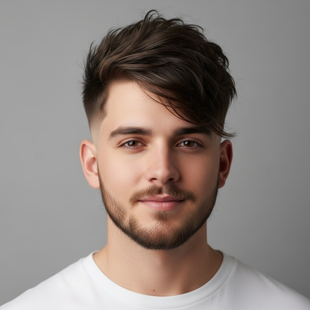 Low Drop Taper with Messy Hair