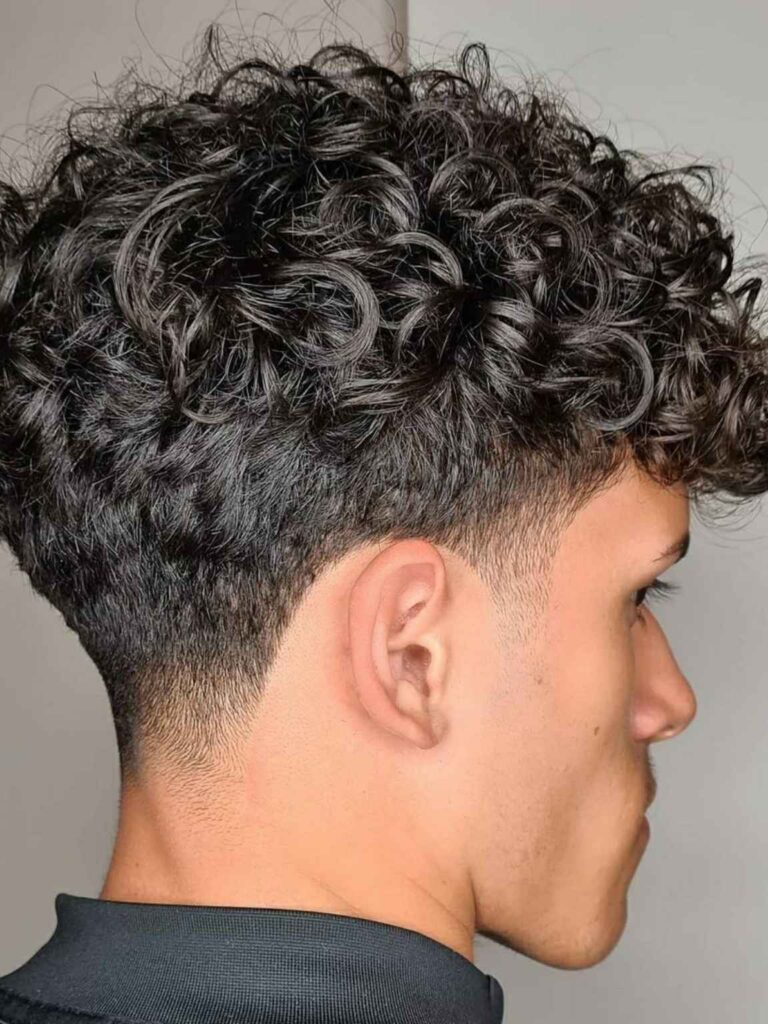 Messy Curly Hair Fade