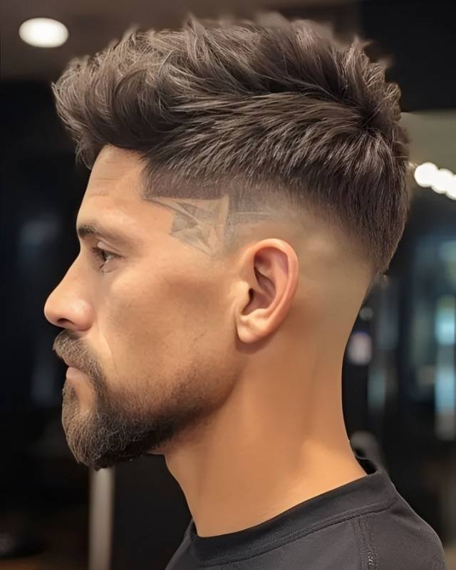 Quiff with Textured Fringe