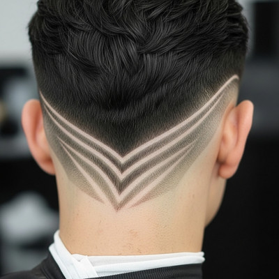Tapered Neckline with Razored Design – V Waves Sharpen Nape Focus