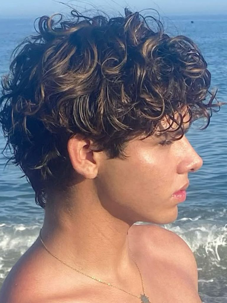 Textured Surfer Curls with Messy Bangs