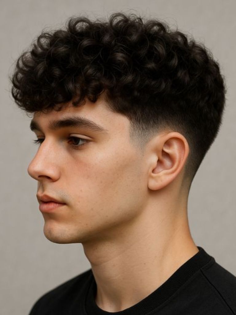 Curly Mullet Fade