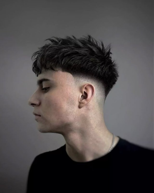 Undercut Mid Taper with Textured Fringe
